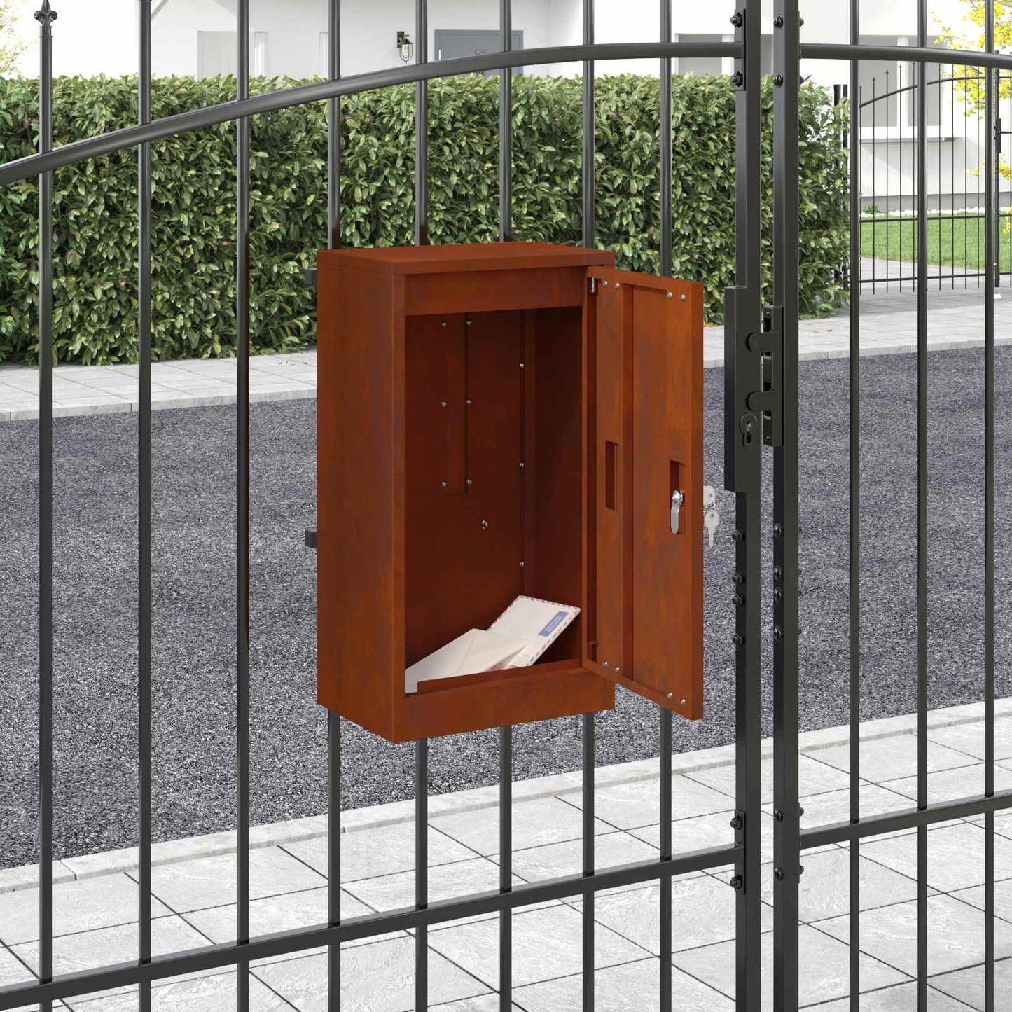 cassetta postalepastkastei con porta Ruggine 30 x 20 x 55 cm