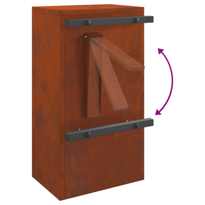 cassetta postalepastkastei con porta Ruggine 30 x 20 x 55 cm | homemem39