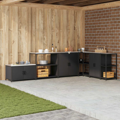 Stoccaggio in cucina HATTEM Nero 90 x 50 x 92 cm Acciaio | homemem39
