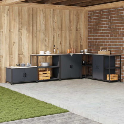 Stoccaggio in cucina HATTEM Antracite 90 x 50 x 92 cm Acciaio | homemem39