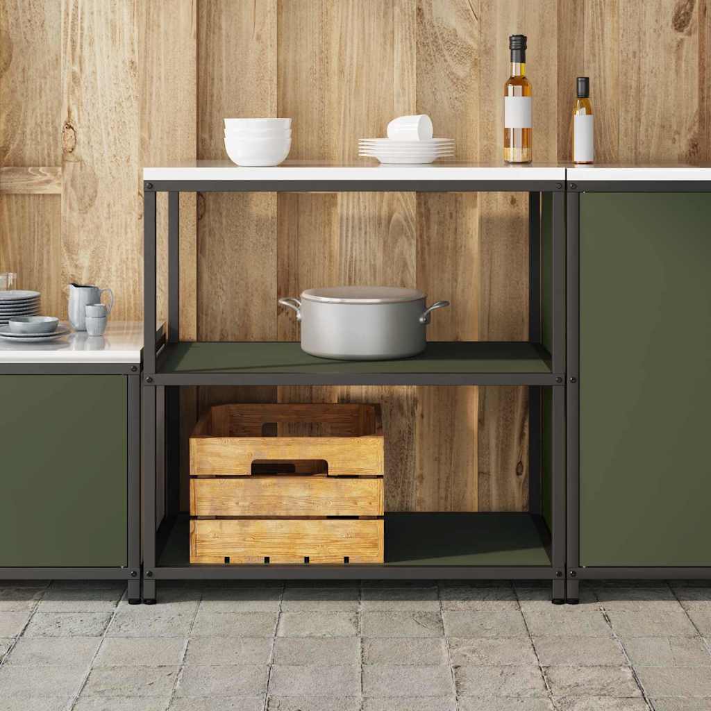 Stoccaggio in cucina HATTEM Verde Oliva 90 x 50 x 92 cm Acciaio | homemem39