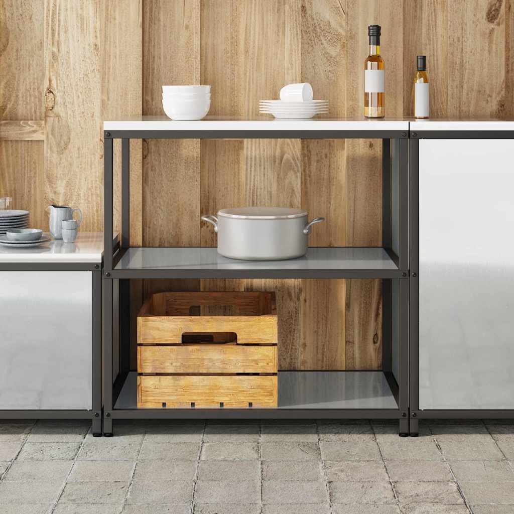 Stoccaggio in cucina HATTEM Argento 90 x 50 x 92 cm Acciaio | homemem39