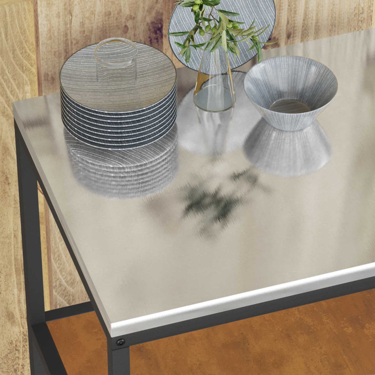 Stoccaggio in cucina HATTEM Ruggine 90 x 50 x 92 cm Acciaio
