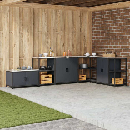 Stoccaggio in cucina HATTEM Antracite 60 x 50 x 92 cm Acciaio | homemem39
