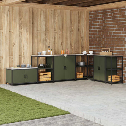 Stoccaggio in cucina HATTEM Verde Oliva 60 x 50 x 92 cm Acciaio | homemem39