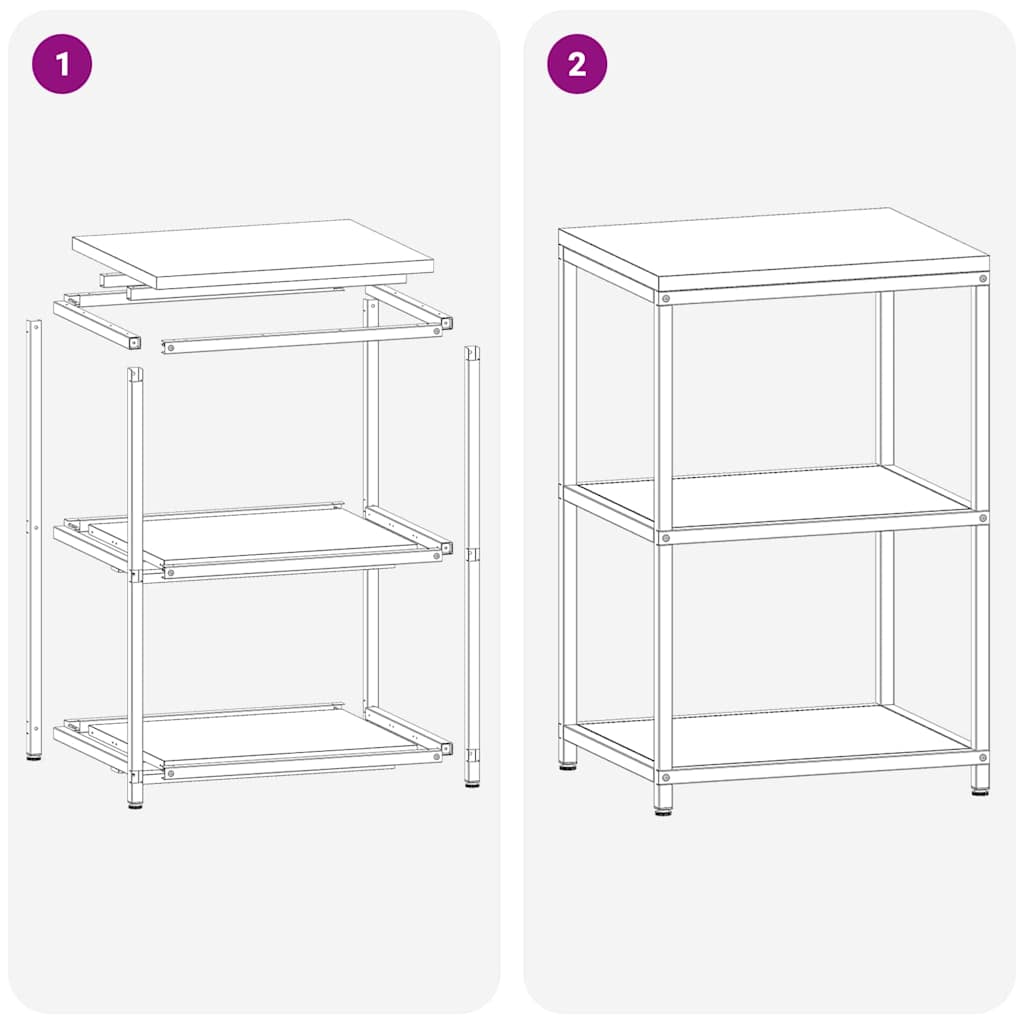 Stoccaggio in cucina HATTEM Argento 60 x 50 x 92 cm Acciaio