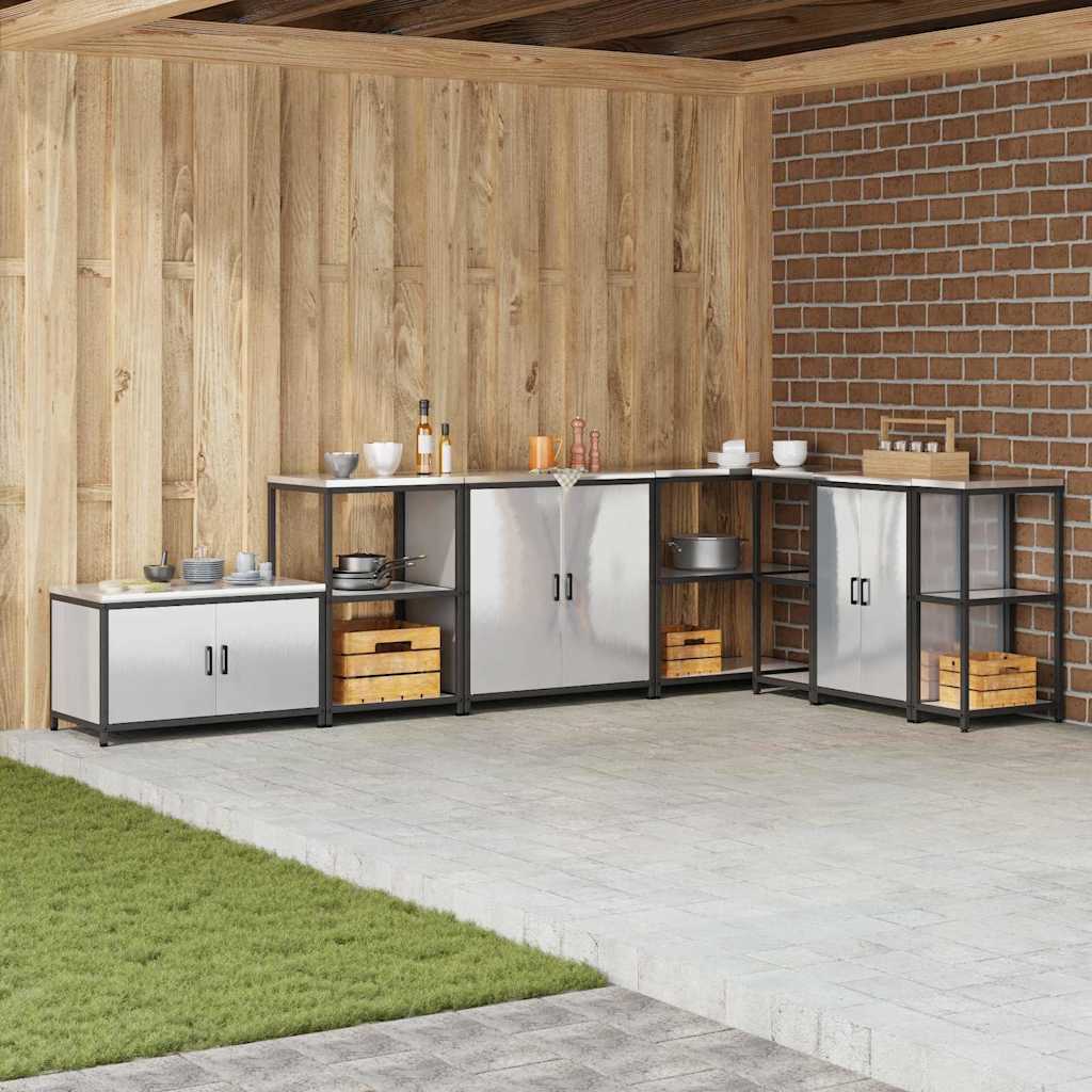 Stoccaggio in cucina HATTEM Argento 60 x 50 x 92 cm Acciaio | homemem39