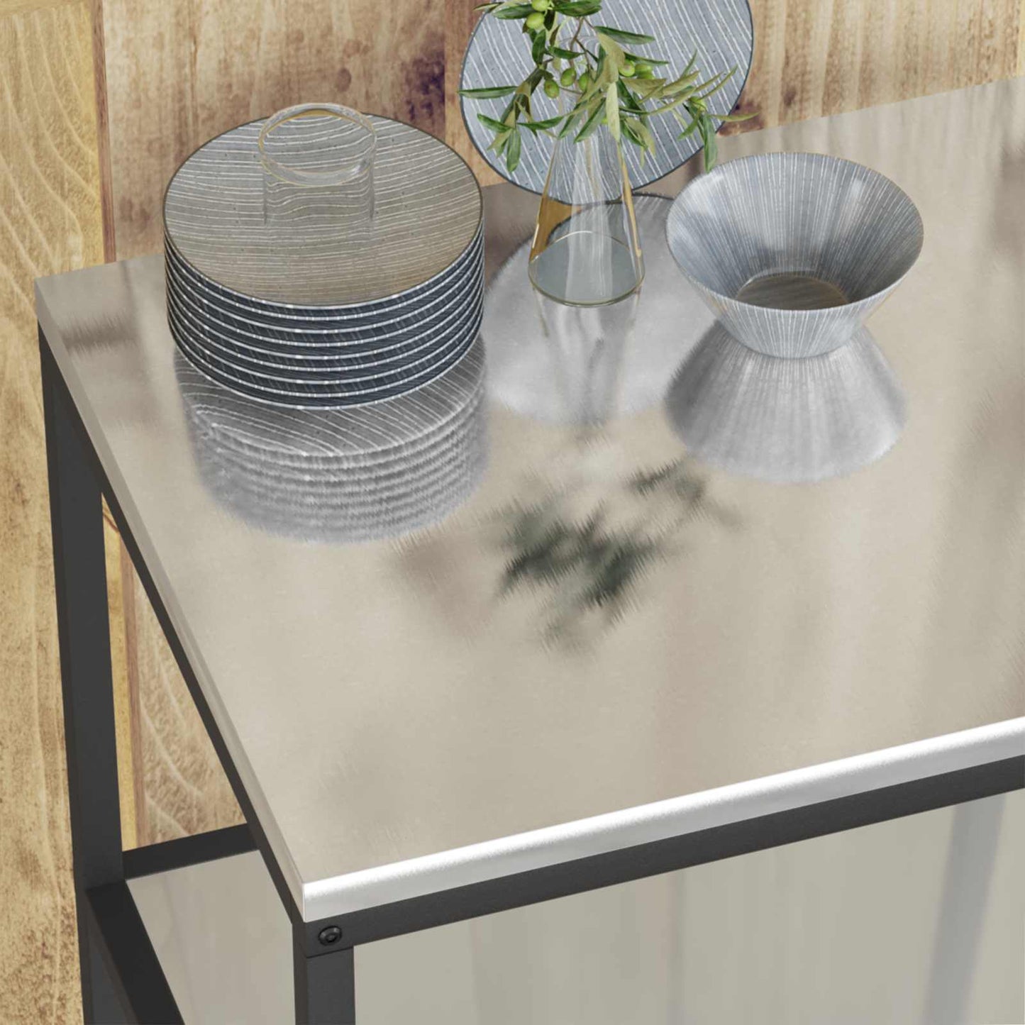 Stoccaggio in cucina HATTEM Argento 60 x 50 x 92 cm Acciaio | homemem39