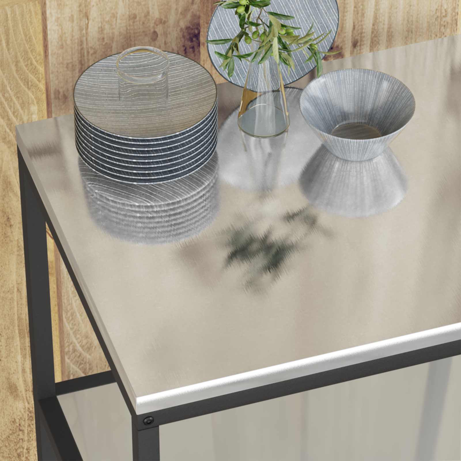 Stoccaggio in cucina HATTEM Argento 60 x 50 x 92 cm Acciaio | homemem39