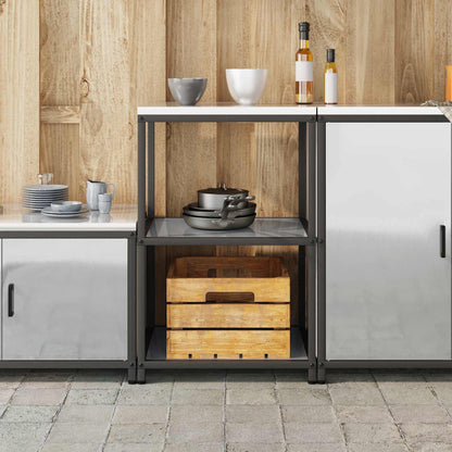 Stoccaggio in cucina HATTEM Argento 60 x 50 x 92 cm Acciaio | homemem39