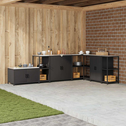 Stoccaggio in cucina HATTEM Nero 40 x 50 x 92 cm Acciaio