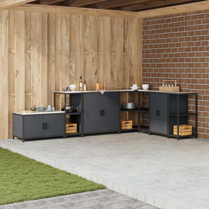 Stoccaggio in cucina HATTEM Antracite 40 x 50 x 92 cm Acciaio | homemem39