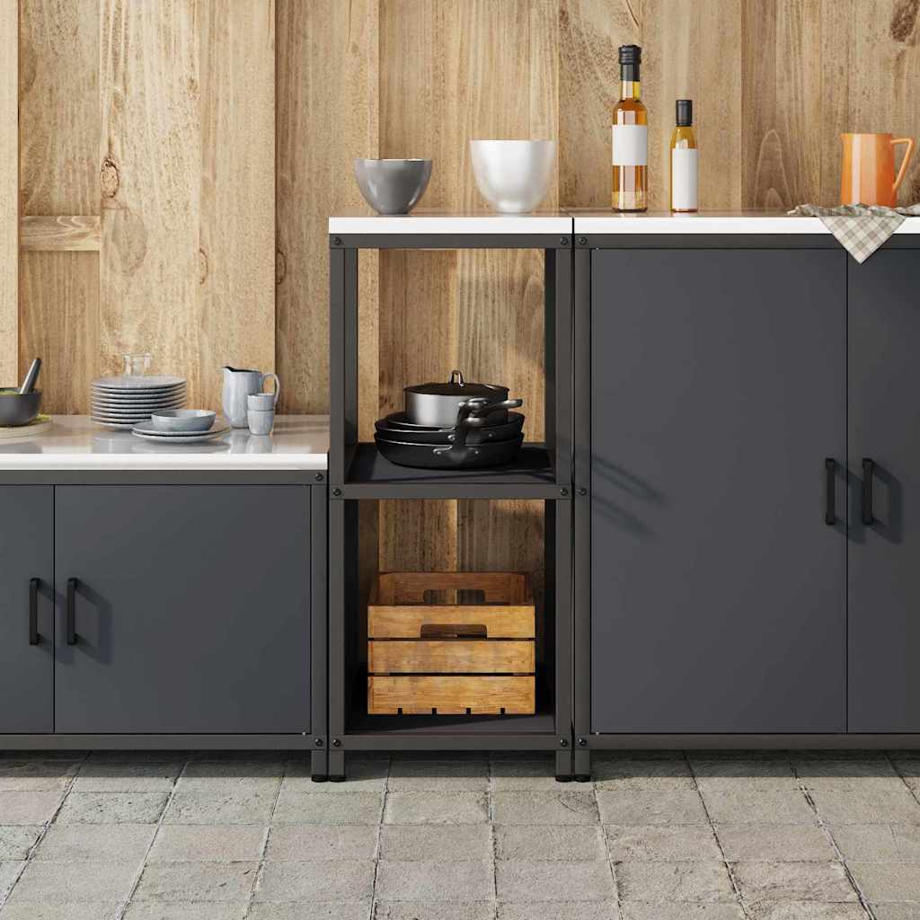Stoccaggio in cucina HATTEM Antracite 40 x 50 x 92 cm Acciaio | homemem39