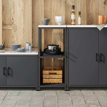 Stoccaggio in cucina HATTEM Antracite 40 x 50 x 92 cm Acciaio | homemem39