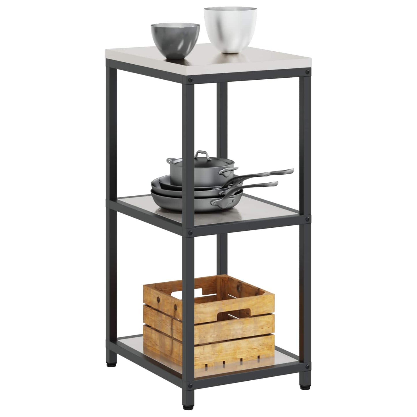 Stoccaggio in cucina HATTEM Argento 40 x 50 x 92 cm Acciaio | homemem39