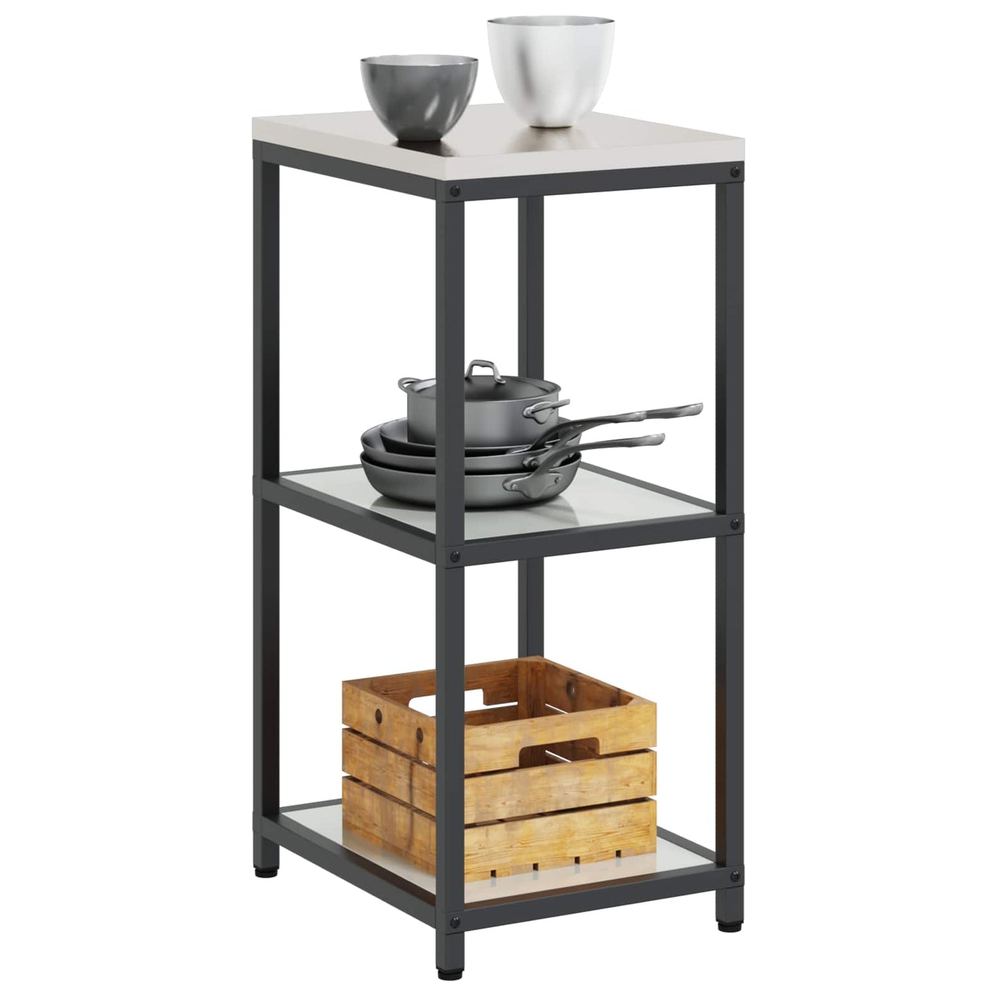 Stoccaggio in cucina HATTEM Argento 40 x 50 x 92 cm Acciaio