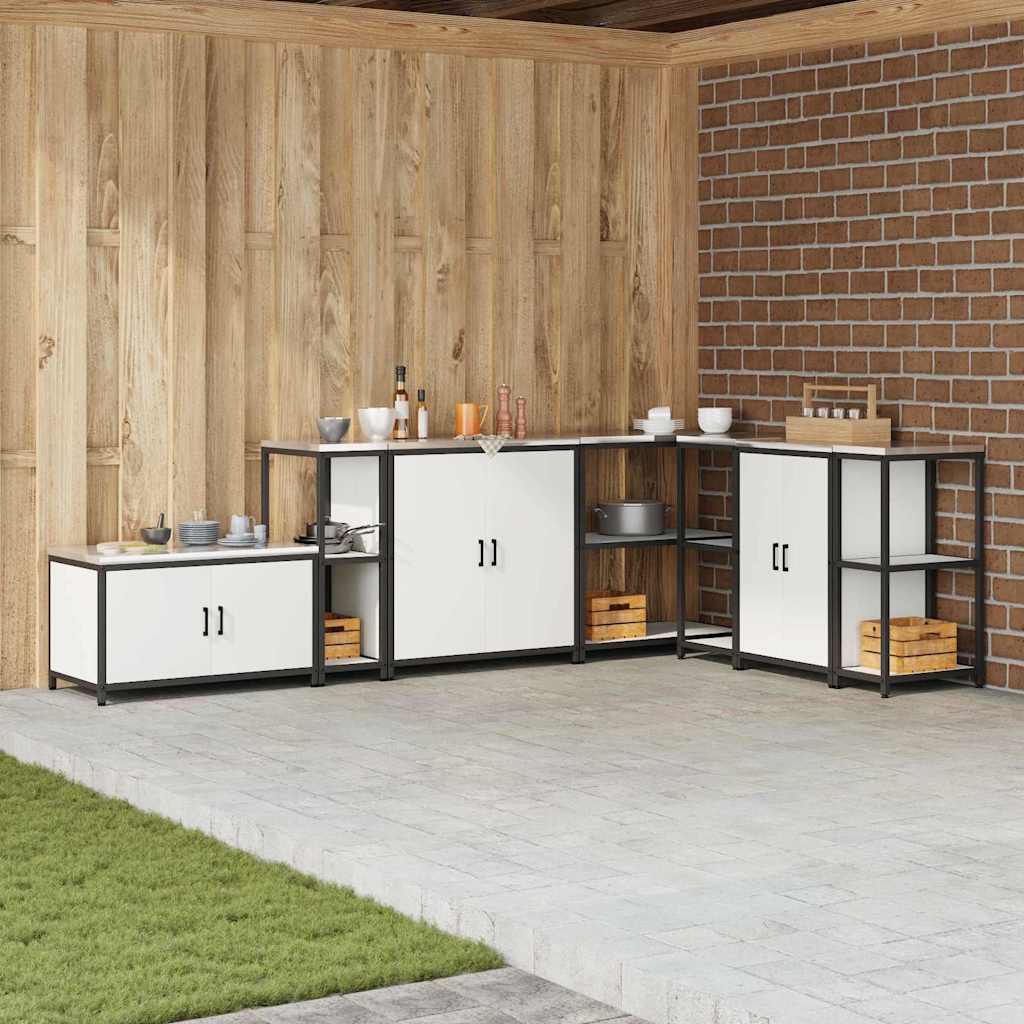 Stoccaggio in cucina HATTEM Bianco 30 x 50 x 92 cm Acciaio | homemem39