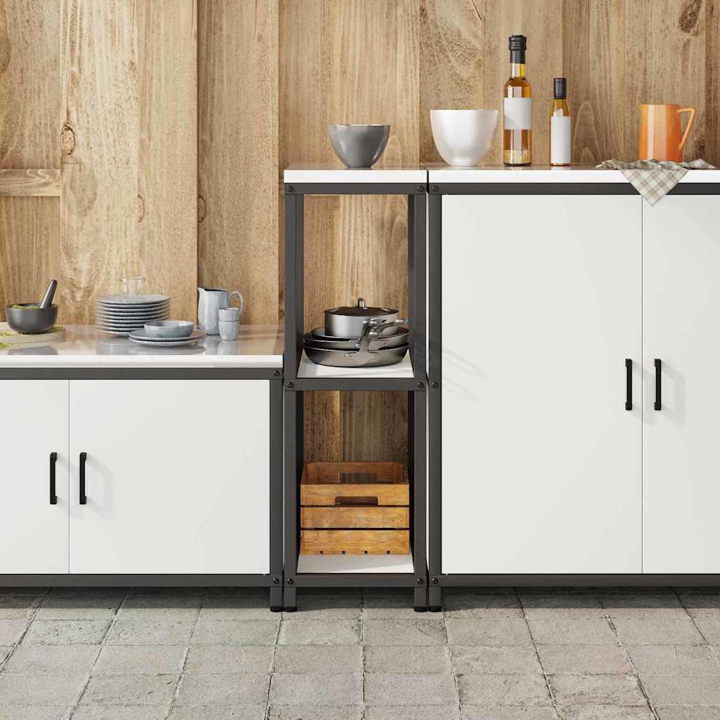 Stoccaggio in cucina HATTEM Bianco 30 x 50 x 92 cm Acciaio | homemem39