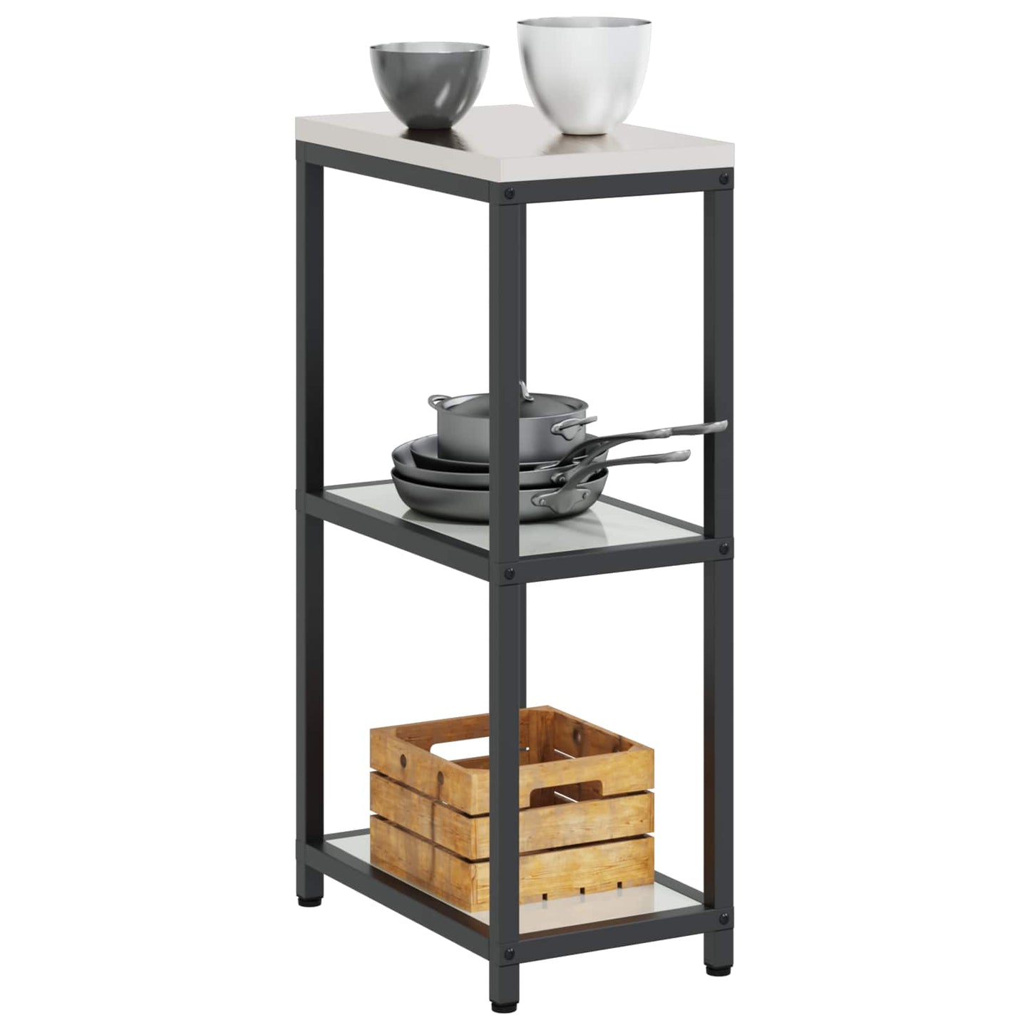 Stoccaggio in cucina HATTEM Argento 30 x 50 x 92 cm Acciaio