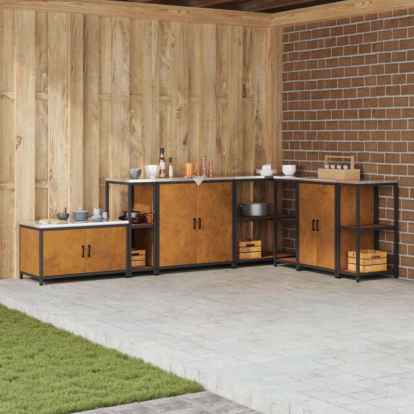 Stoccaggio in cucina HATTEM Ruggine 30 x 50 x 92 cm Acciaio