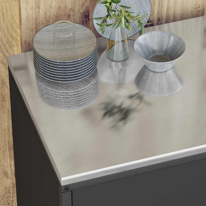 Stoccaggio in cucina HATTEM Nero 90 x 50 x 92 cm Acciaio | homemem39
