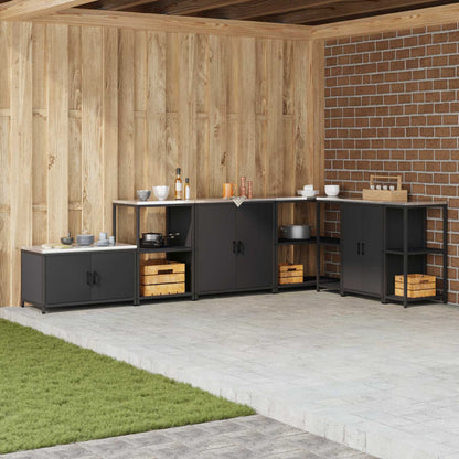 Stoccaggio in cucina HATTEM Nero 90 x 50 x 92 cm Acciaio | homemem39