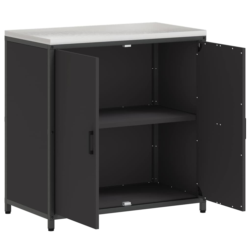 Stoccaggio in cucina HATTEM Nero 90 x 50 x 92 cm Acciaio | homemem39