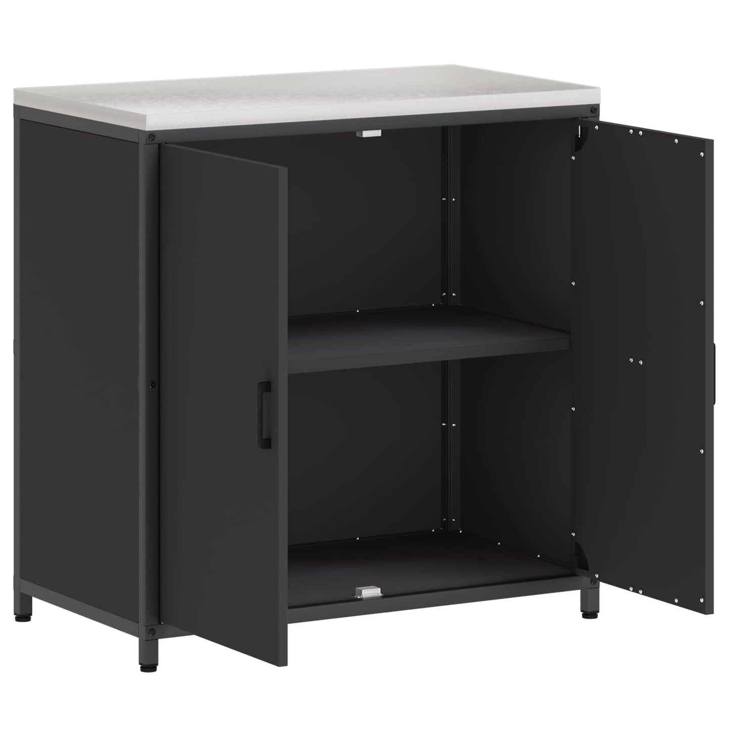 Stoccaggio in cucina HATTEM Nero 90 x 50 x 92 cm Acciaio | homemem39