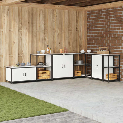 Stoccaggio in cucina HATTEM Bianco 90 x 50 x 92 cm Acciaio