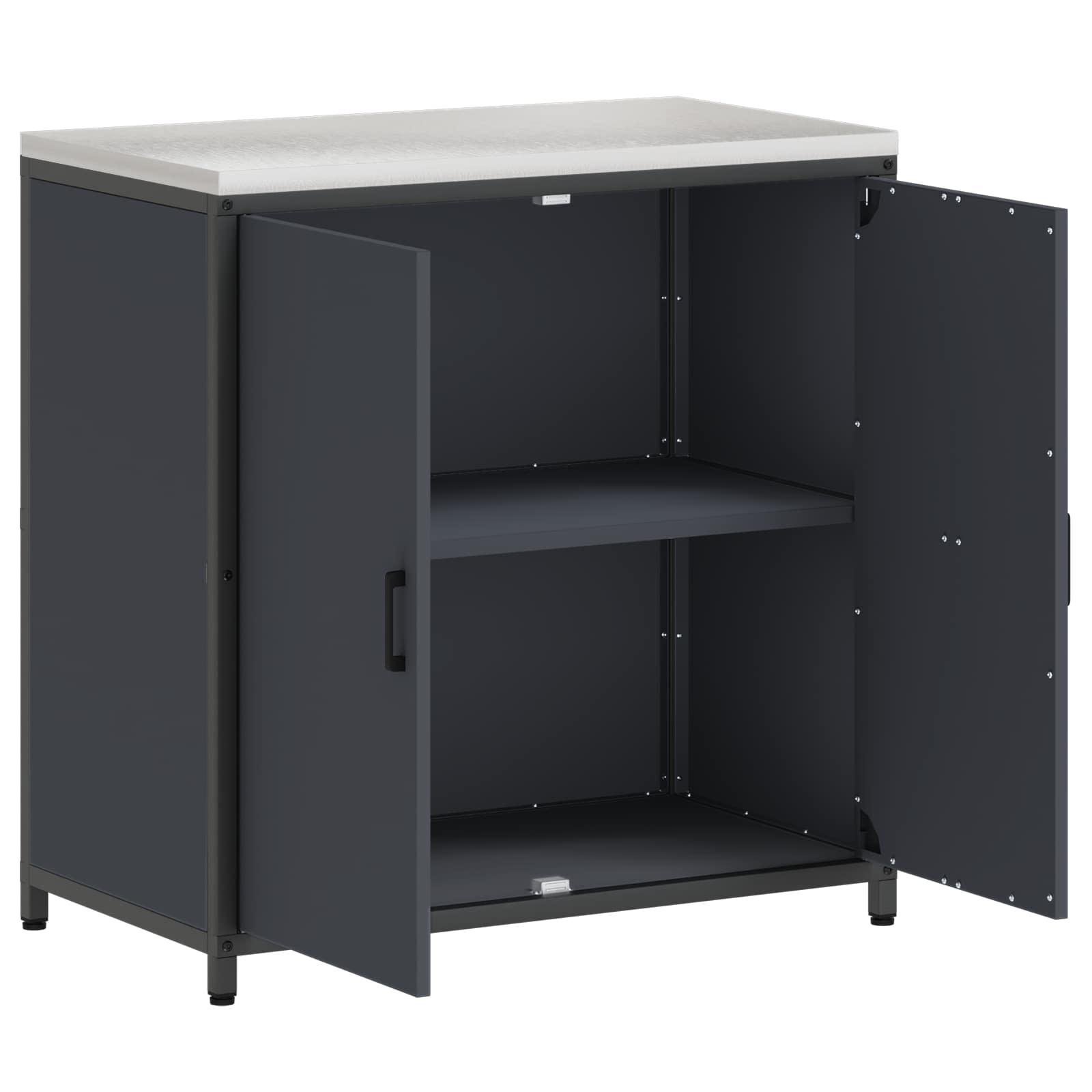 Stoccaggio in cucina HATTEM Antracite 90 x 50 x 92 cm Acciaio | homemem39