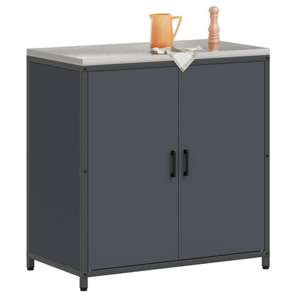 Stoccaggio in cucina HATTEM Antracite 90 x 50 x 92 cm Acciaio | homemem39