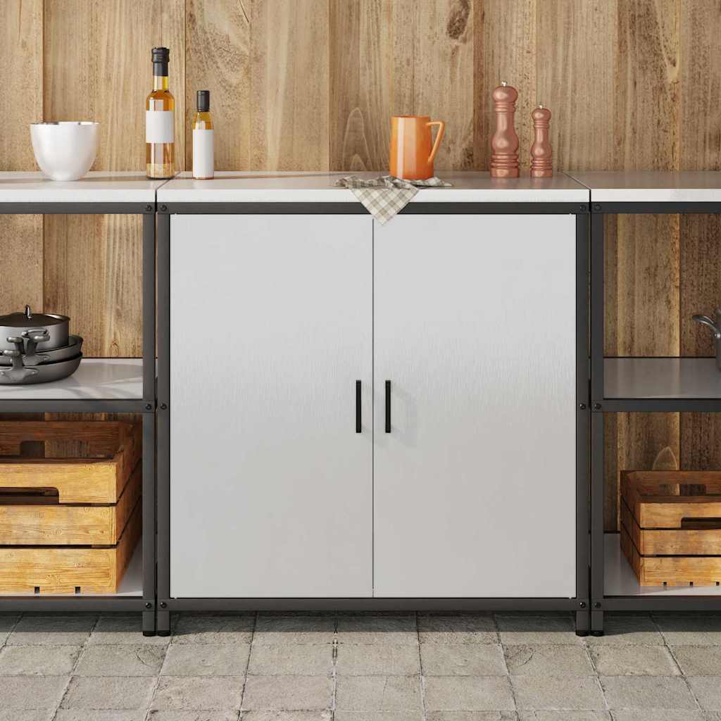 Stoccaggio in cucina HATTEM Argento 90 x 50 x 92 cm Acciaio | homemem39