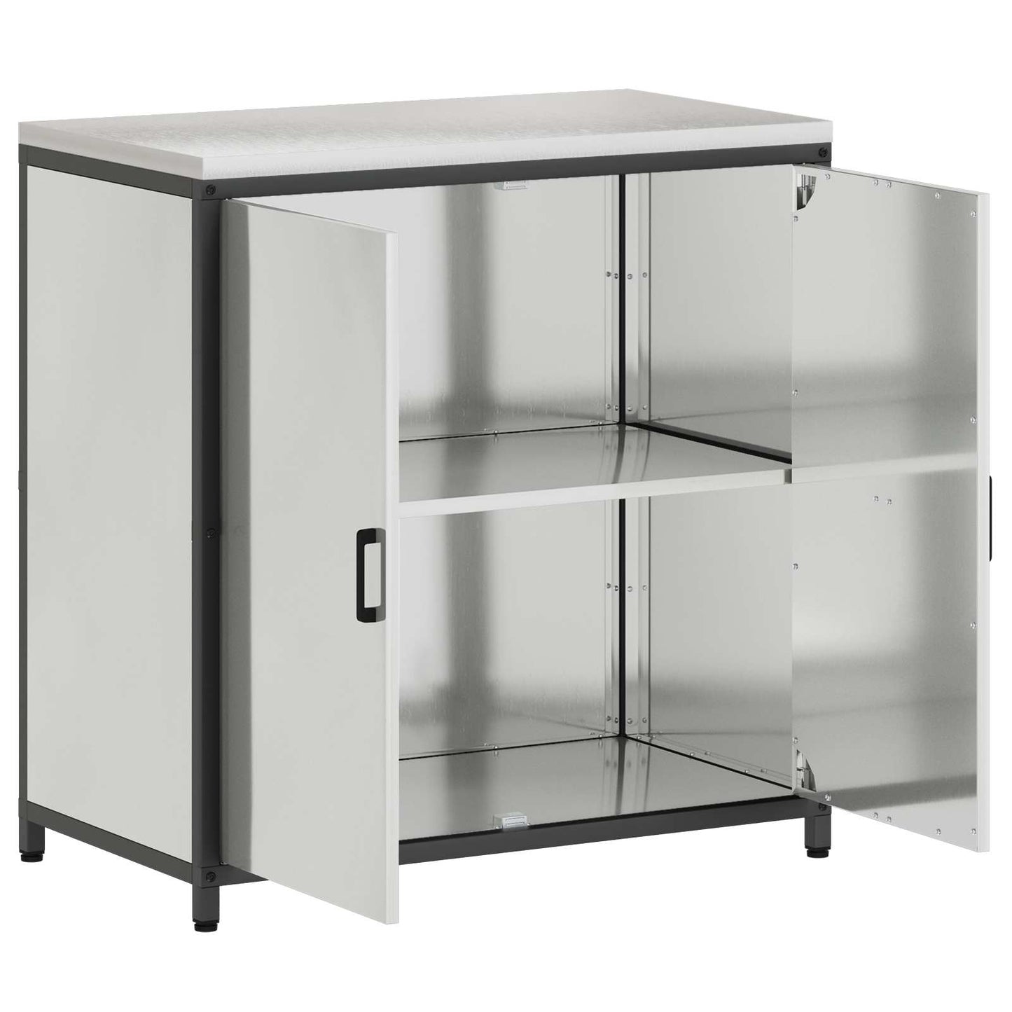 Stoccaggio in cucina HATTEM Argento 90 x 50 x 92 cm Acciaio | homemem39