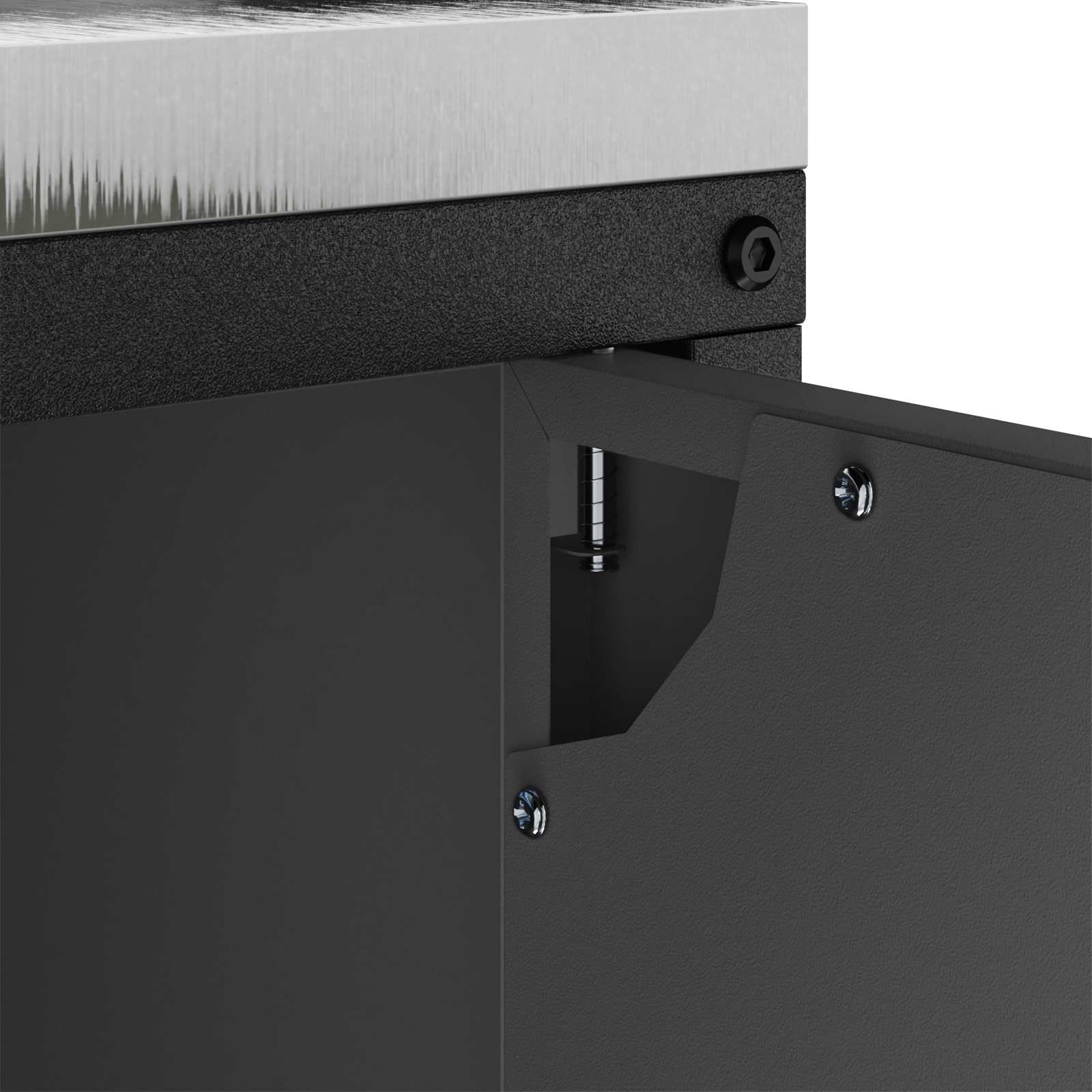 Stoccaggio in cucina HATTEM Nero 60 x 50 x 92 cm Acciaio | homemem39