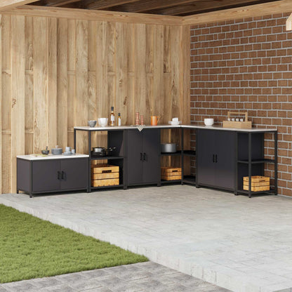 Stoccaggio in cucina HATTEM Nero 60 x 50 x 92 cm Acciaio | homemem39