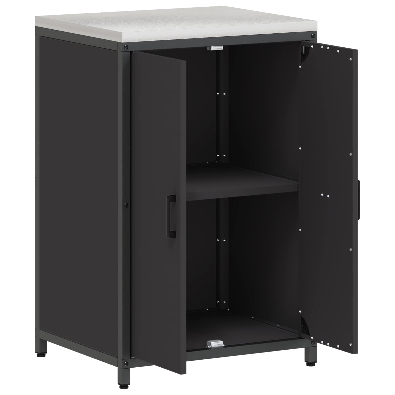 Stoccaggio in cucina HATTEM Nero 60 x 50 x 92 cm Acciaio | homemem39