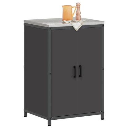 Stoccaggio in cucina HATTEM Nero 60 x 50 x 92 cm Acciaio | homemem39
