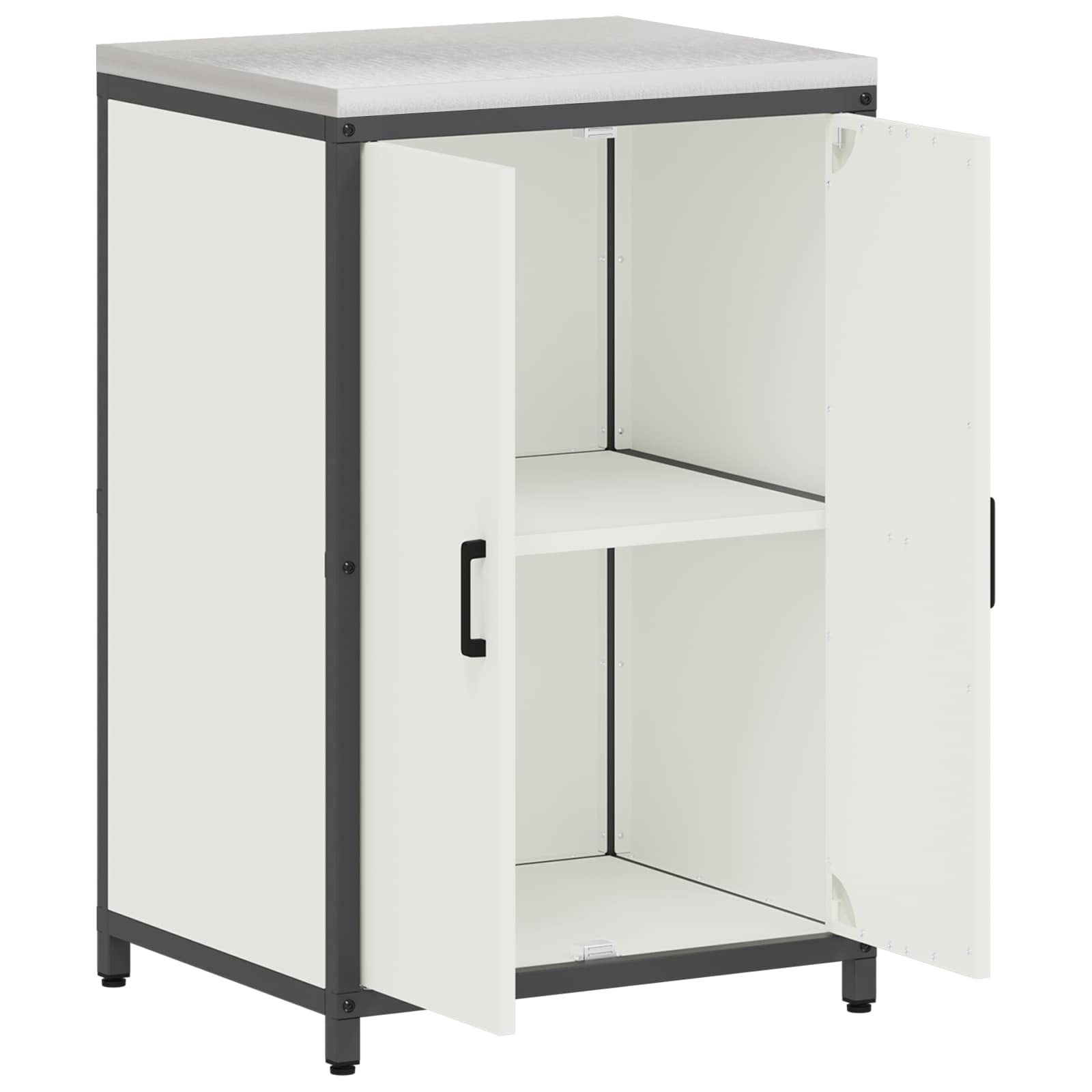 Stoccaggio in cucina HATTEM Bianco 60 x 50 x 92 cm Acciaio | homemem39
