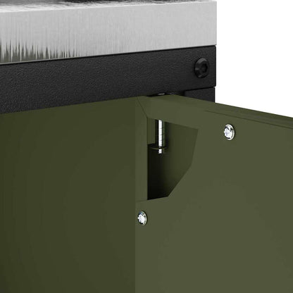 Stoccaggio in cucina HATTEM Verde Oliva 60 x 50 x 92 cm Acciaio