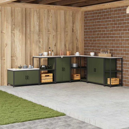 Stoccaggio in cucina HATTEM Verde Oliva 60 x 50 x 92 cm Acciaio | homemem39