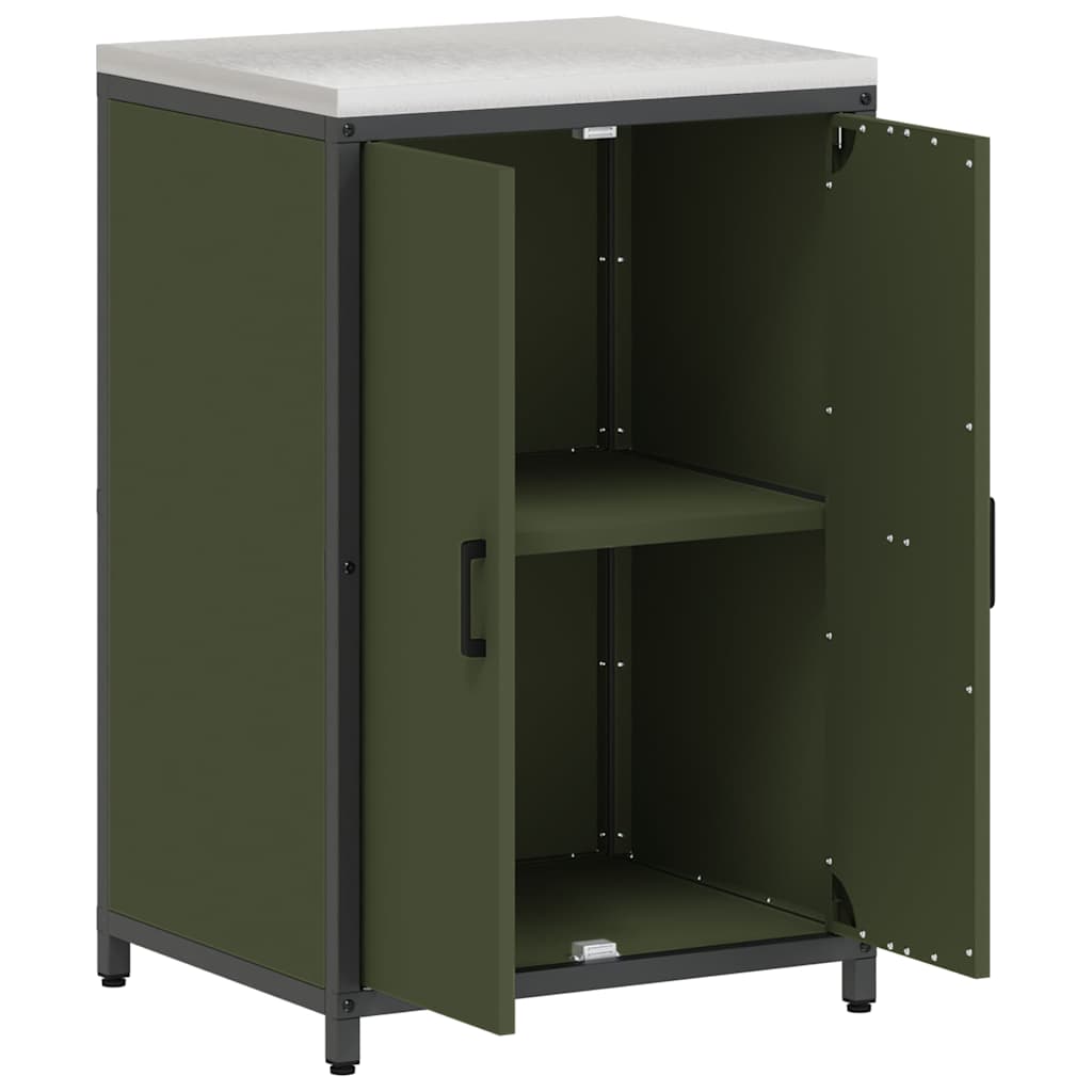 Stoccaggio in cucina HATTEM Verde Oliva 60 x 50 x 92 cm Acciaio | homemem39