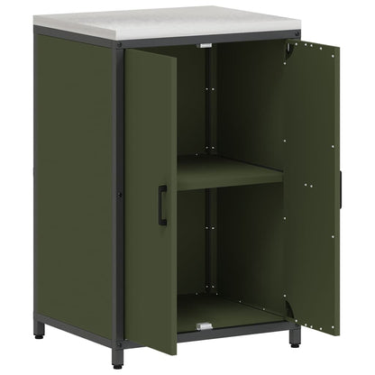 Stoccaggio in cucina HATTEM Verde Oliva 60 x 50 x 92 cm Acciaio | homemem39