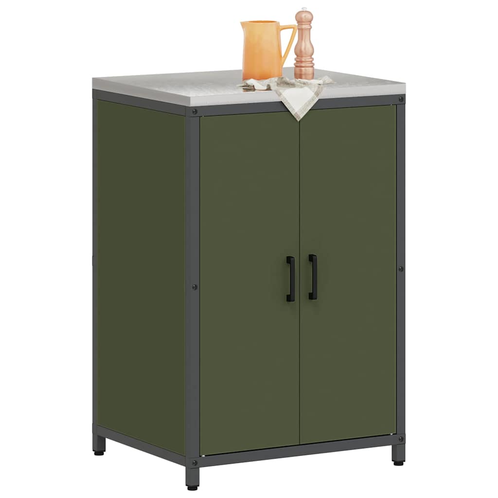 Stoccaggio in cucina HATTEM Verde Oliva 60 x 50 x 92 cm Acciaio | homemem39