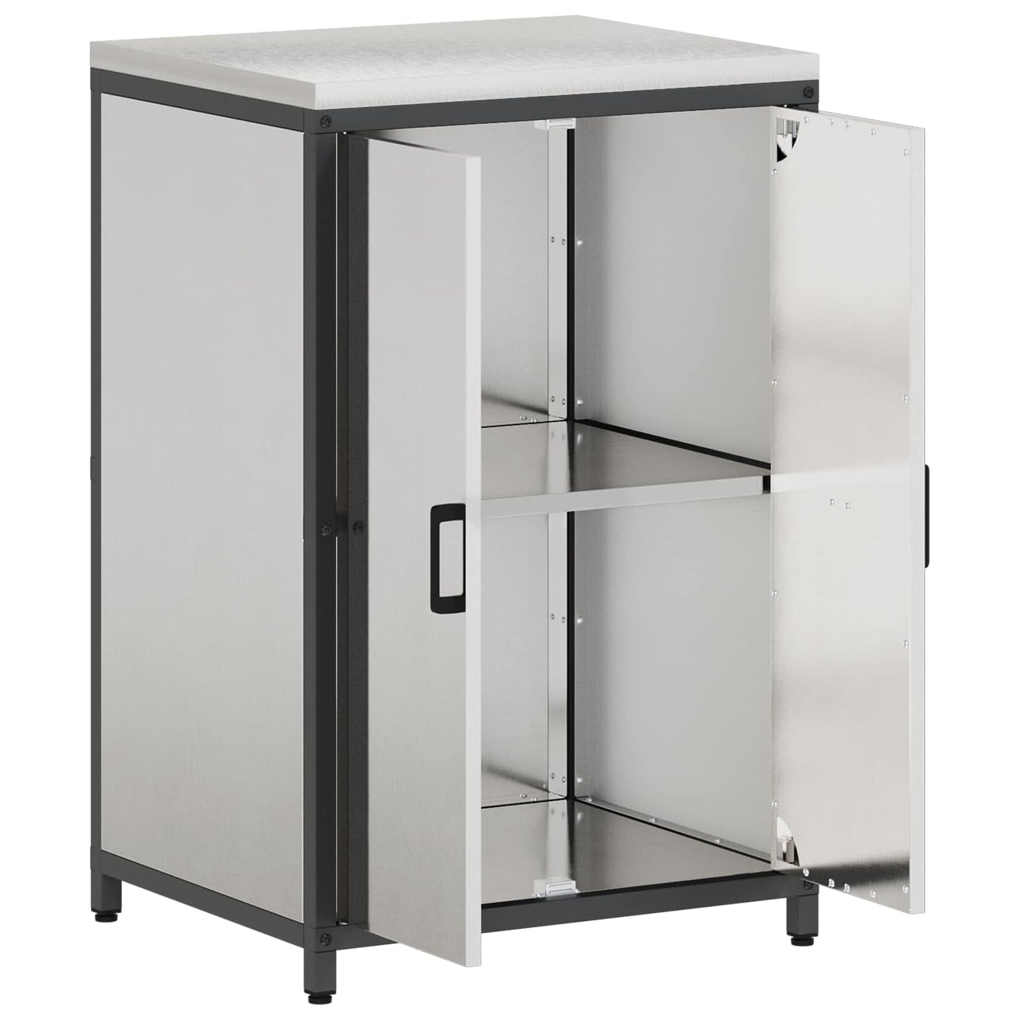 Stoccaggio in cucina HATTEM Argento 60 x 50 x 92 cm Acciaio | homemem39