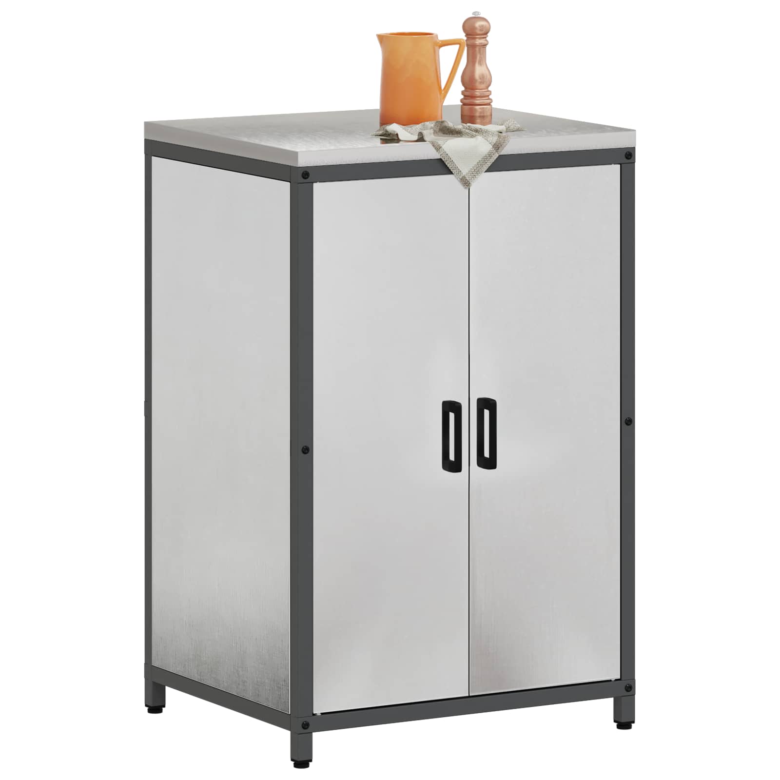 Stoccaggio in cucina HATTEM Argento 60 x 50 x 92 cm Acciaio | homemem39