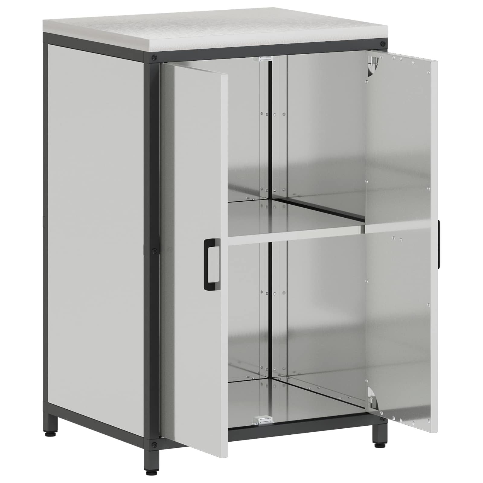 Stoccaggio in cucina HATTEM Argento 60 x 50 x 92 cm Acciaio | homemem39