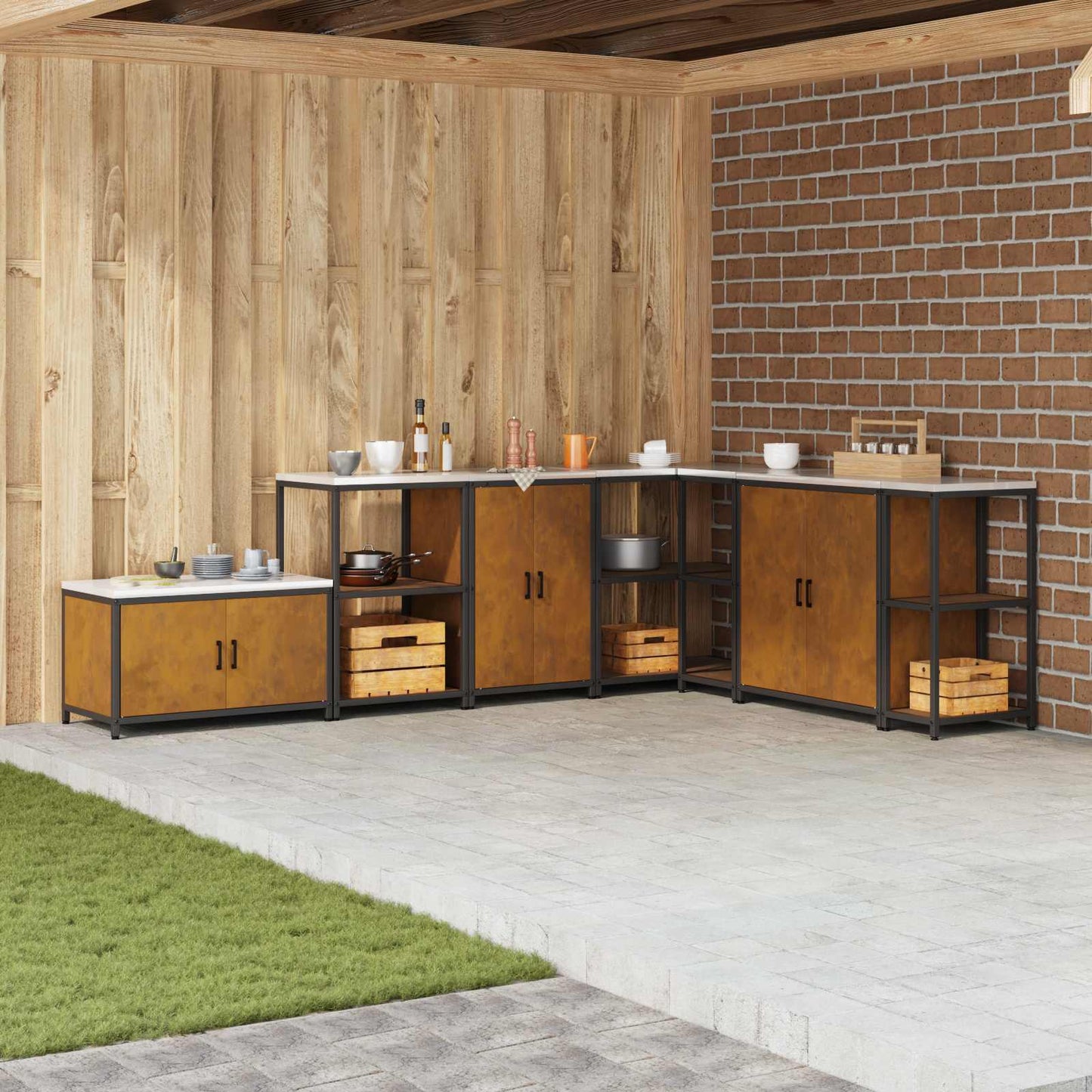 Stoccaggio in cucina HATTEM Ruggine 60 x 50 x 92 cm Acciaio