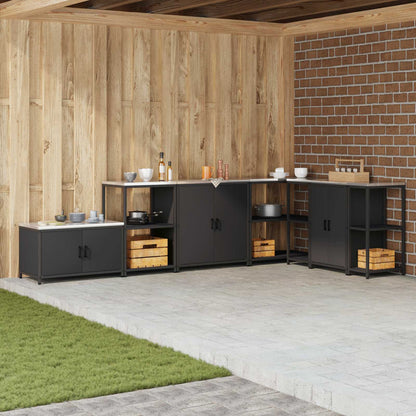 Stoccaggio in cucina HATTEM Nero 90 x 50 x 53 cm Acciaio | homemem39