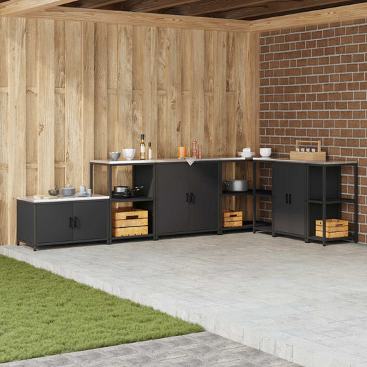 Stoccaggio in cucina HATTEM Nero 90 x 50 x 53 cm Acciaio | homemem39