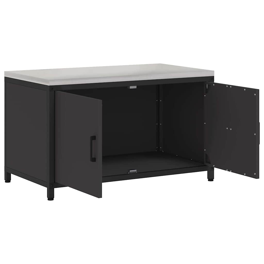 Stoccaggio in cucina HATTEM Nero 90 x 50 x 53 cm Acciaio | homemem39